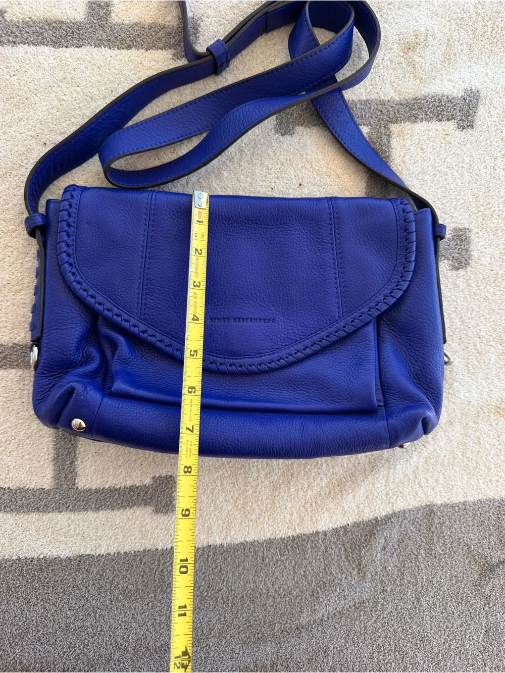 Blue Leather Crossbody Shoulder Bag Aimee Kestenberg